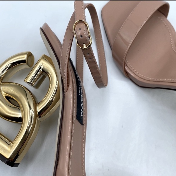 Dolce & Gabbana Beige and Gold Strappy Heels - Picture 12 of 12